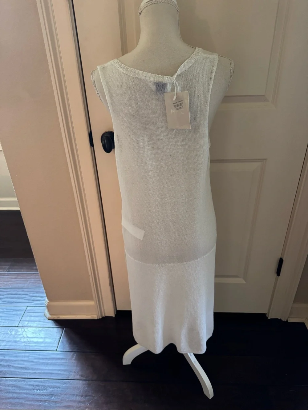 NWT White Swimsuit Coverup with Subtle Texture